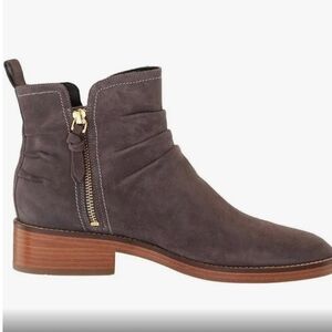 Cole Haan Suede Zipper Bootie - Grey - us size 5.5 B (regular width)